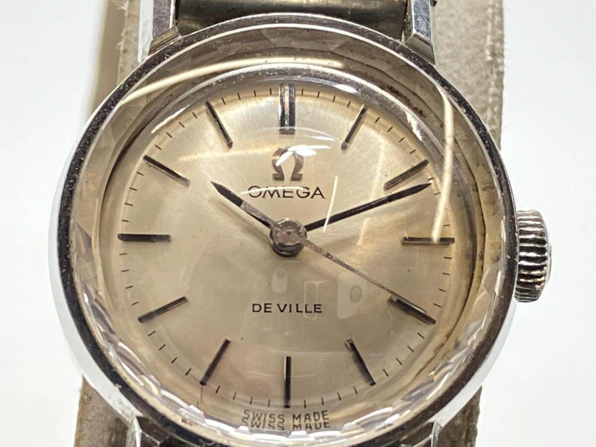 05 OMEGA Devile 腕時計 ジャンク品 ジャンク 【精度不良】OMEGA DeVille 手巻き レディース ベルト社外品