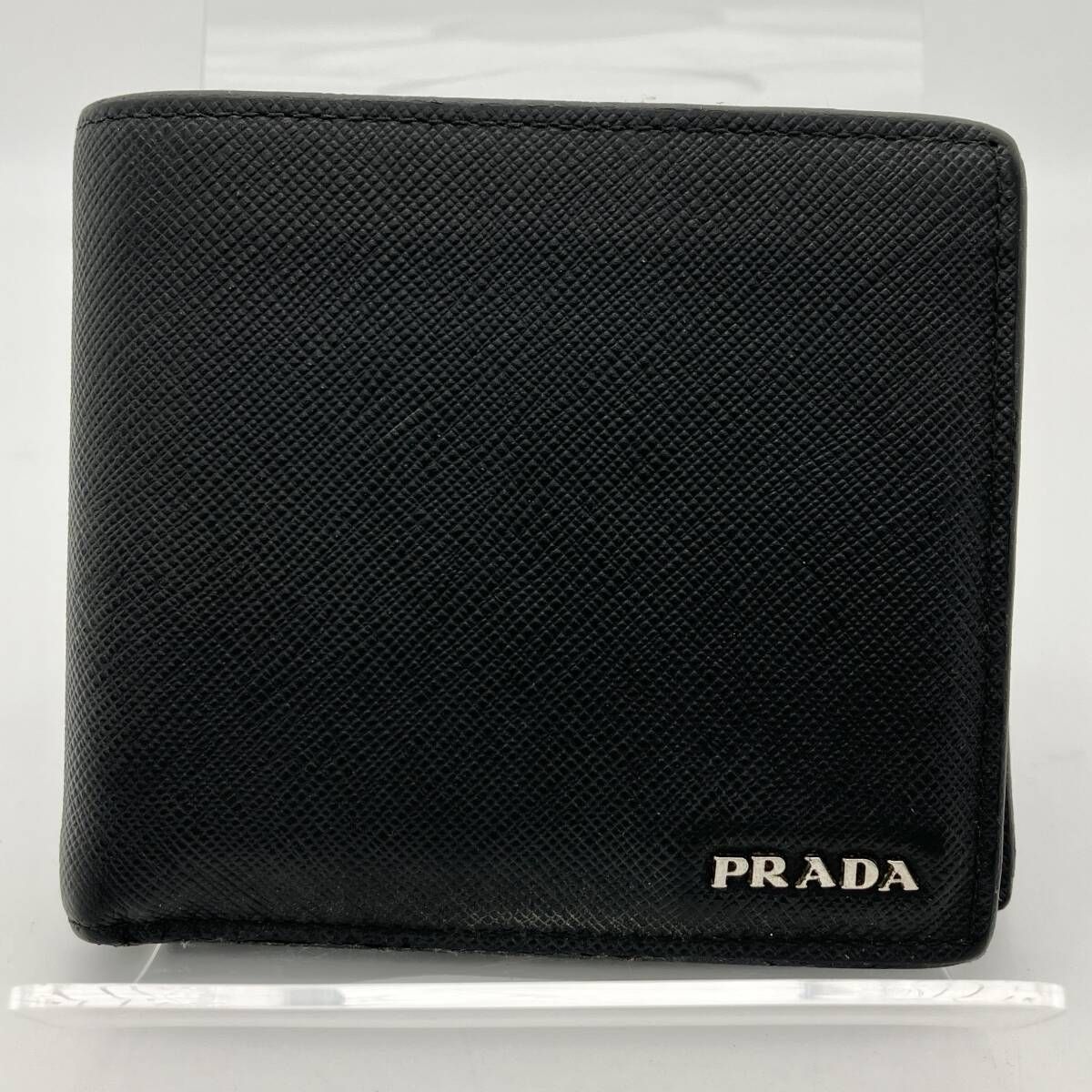 PRADA プラダ サフィアーノ 二つ折り財布 ブラック - メルカリ