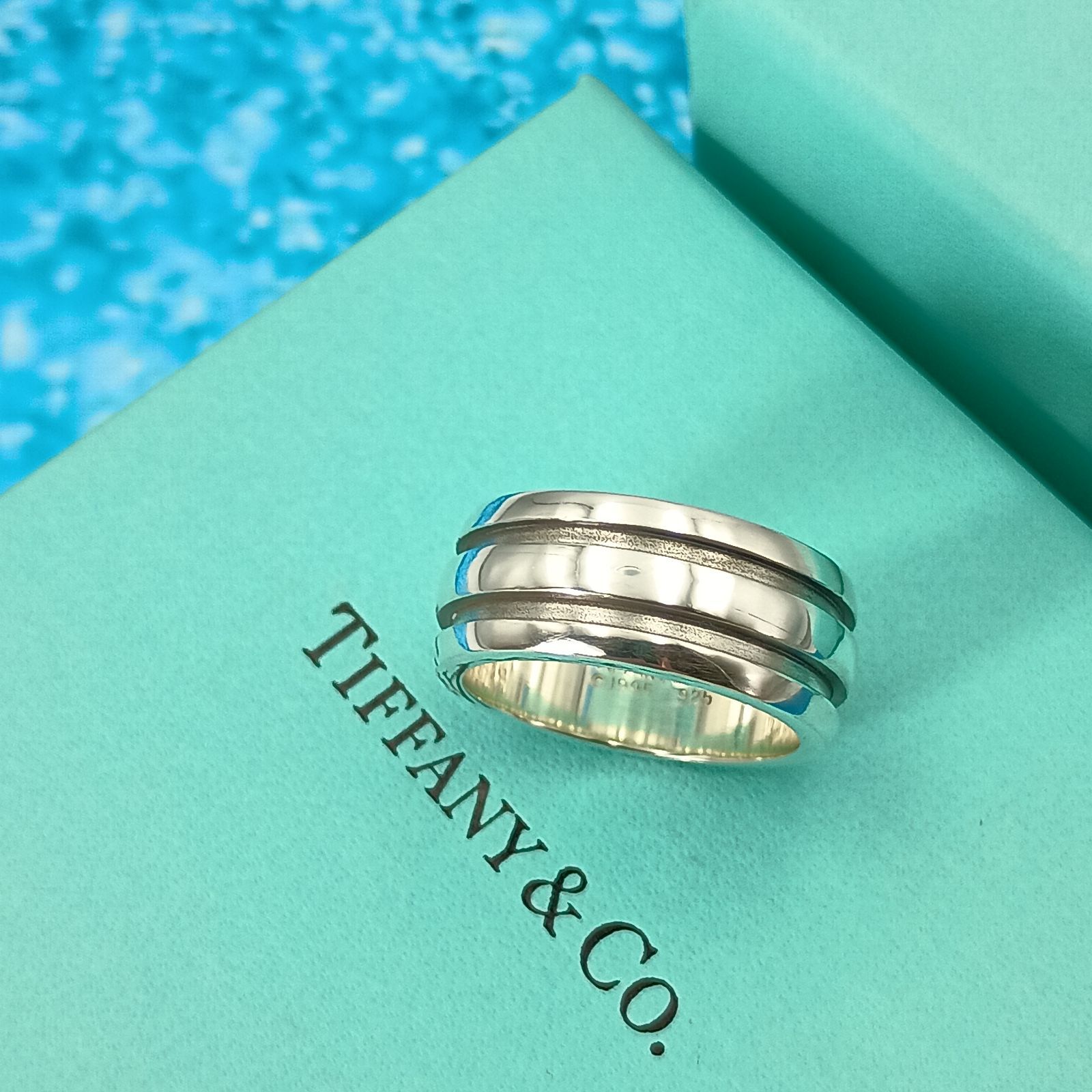 Tiffany リング TIFFANY&Co. ティファニー 16号 グルーブド リング メンズ レディース