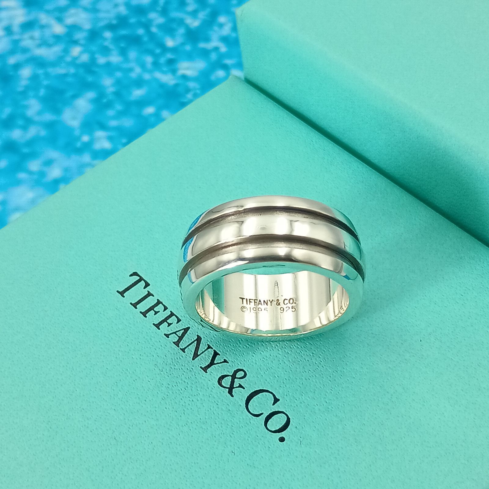 TIFFANY&Co. ティファニー 16号 グルーブド リング メンズ レディース