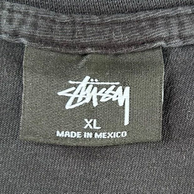 メキシコ製】ステューシー Tシャツ XL 黒 ピンク 定番ロゴ フェード