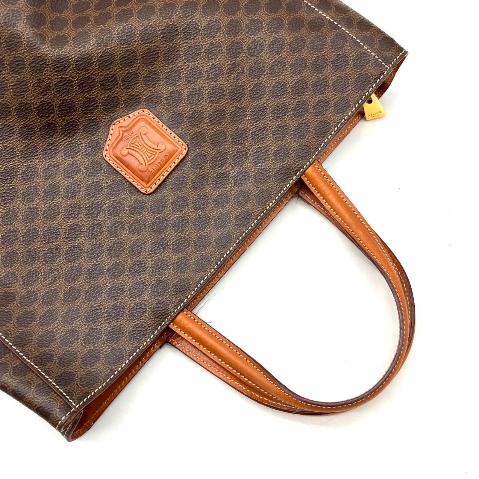 HDN539【お買い得】CELINE トートバッグ マカダム柄 トリオンフロゴ 