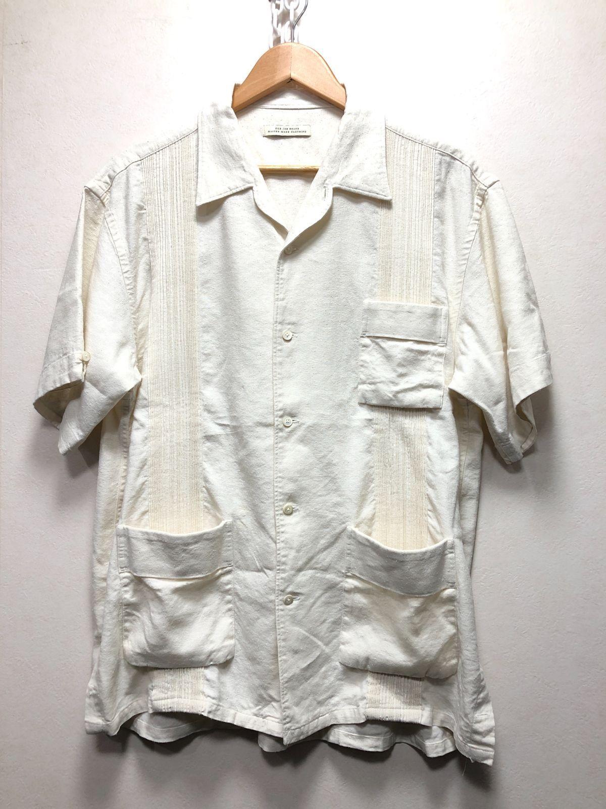 085081 OLD JOE BLAND HAVANA SHIRTS 15 1/2 半袖 シルク リネン