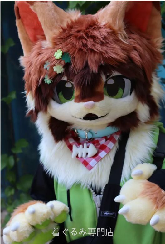 狼　犬　猫　着ぐるみ ヘッド全頭　ヘッド ケモノ ファースーツ ぬいぐるみ コスプレ コスチューム Kurumi 一点物 　C3