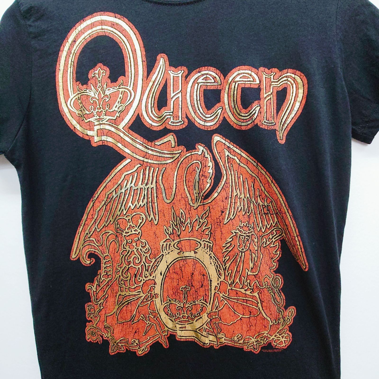 QUEEN クイーン 半袖Tシャツ L ブラック ロックT バンドT クレストロゴ 