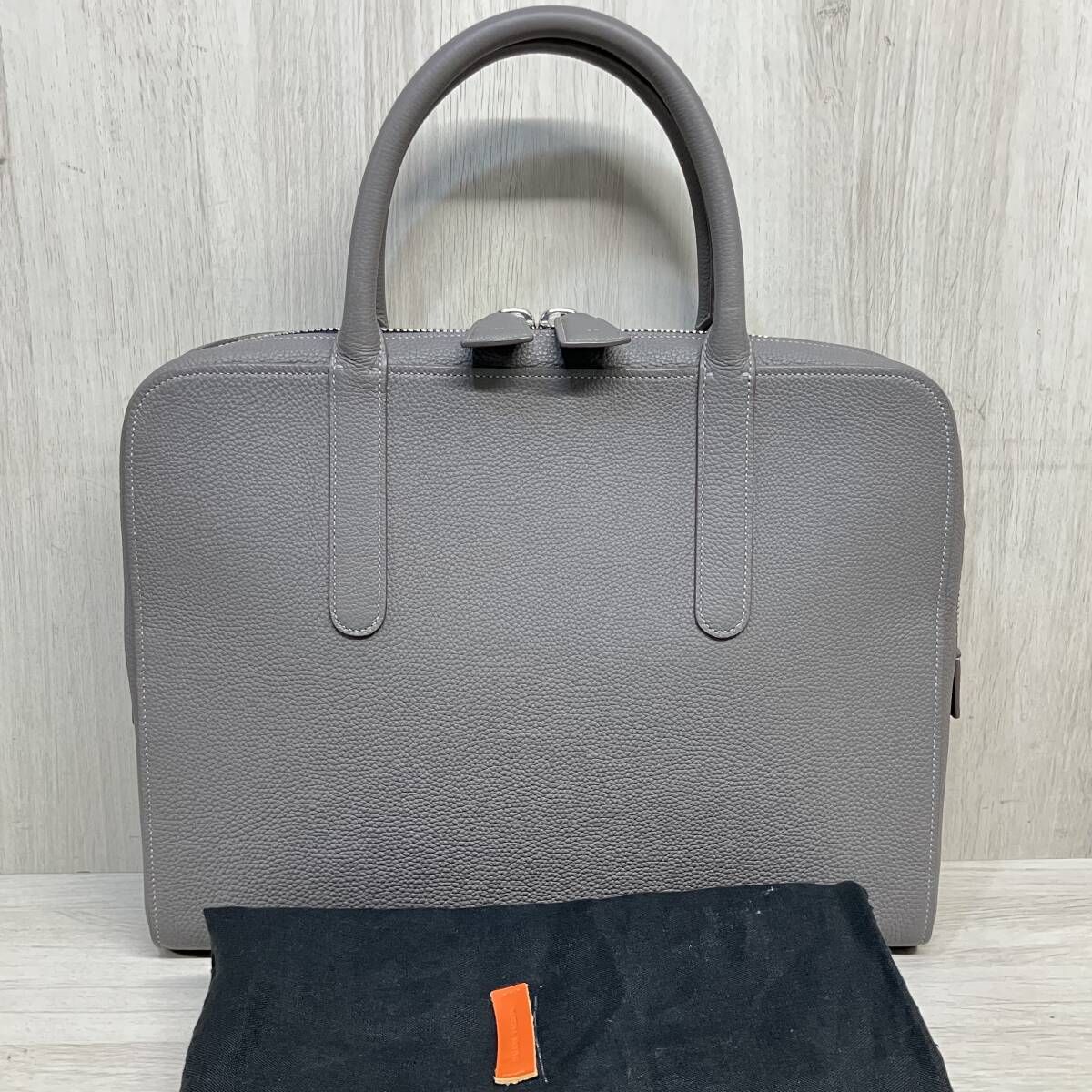 MAISON TAKUYA Business T Slim3German Shrunken Calf 本革 レザー ビジネス バッグ スリム 書類 かばん メゾン タクヤ グレー