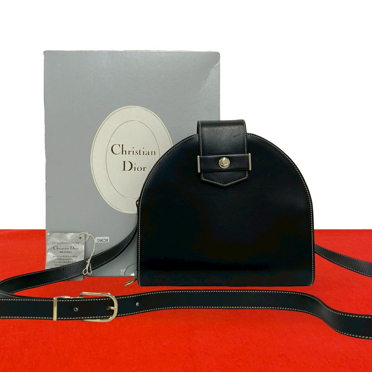 極 美品 箱付き Christian Dior ディオール ヴィンテージ CD ロゴ 金具 極 美品 箱付き Christian Dior ディオール ヴィンテージ CD ロゴ 金具