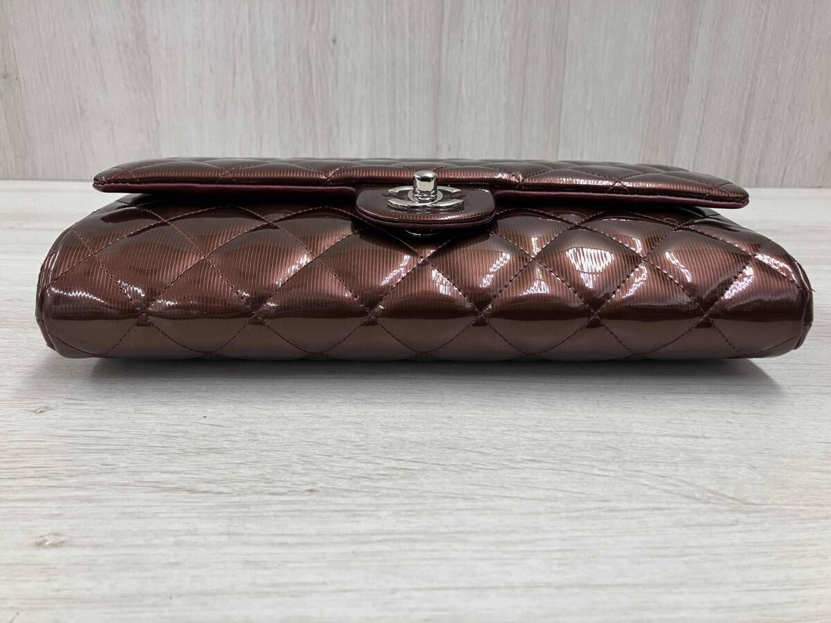 シャネル CHANEL マトラッセ25 パテント レザー ショルダーバッグ 