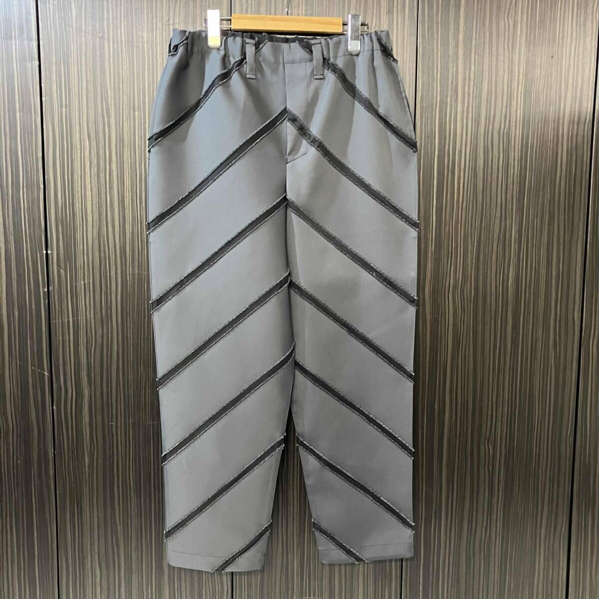 23AW IM MEN ISSEY MIYAKE DIAGONAL CUT JACQUARD PANTS ロングパンツ