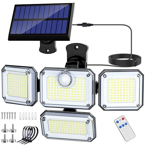 ☆新品☆センサーライト 屋外 ソーラー 人感 分離型【マグネット・穴開け不要・SOS点滅モード】333LED 360°可調 IP65防水 2400mAh大容量バッテリー ソーラーライト 屋外 防水 3000ルーメン 4面発光 防犯ライト 自動 50de0fb1