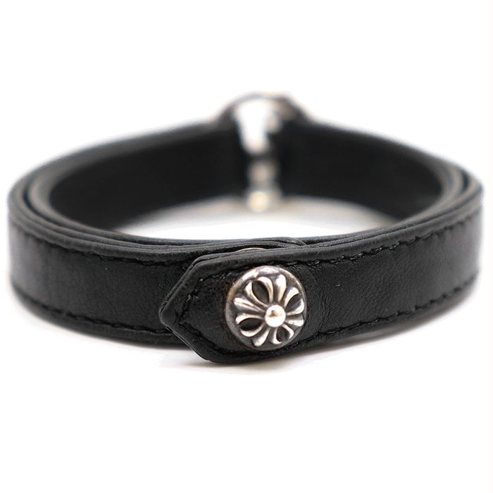 希少】CHROME HEARTS クロムハーツ レザー ブレスレット メンズ