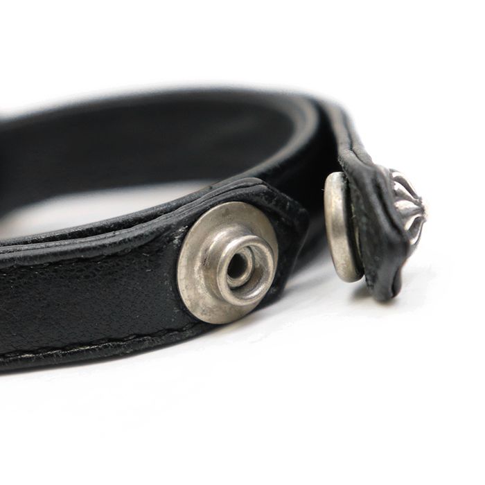 希少】CHROME HEARTS クロムハーツ レザー ブレスレット メンズ