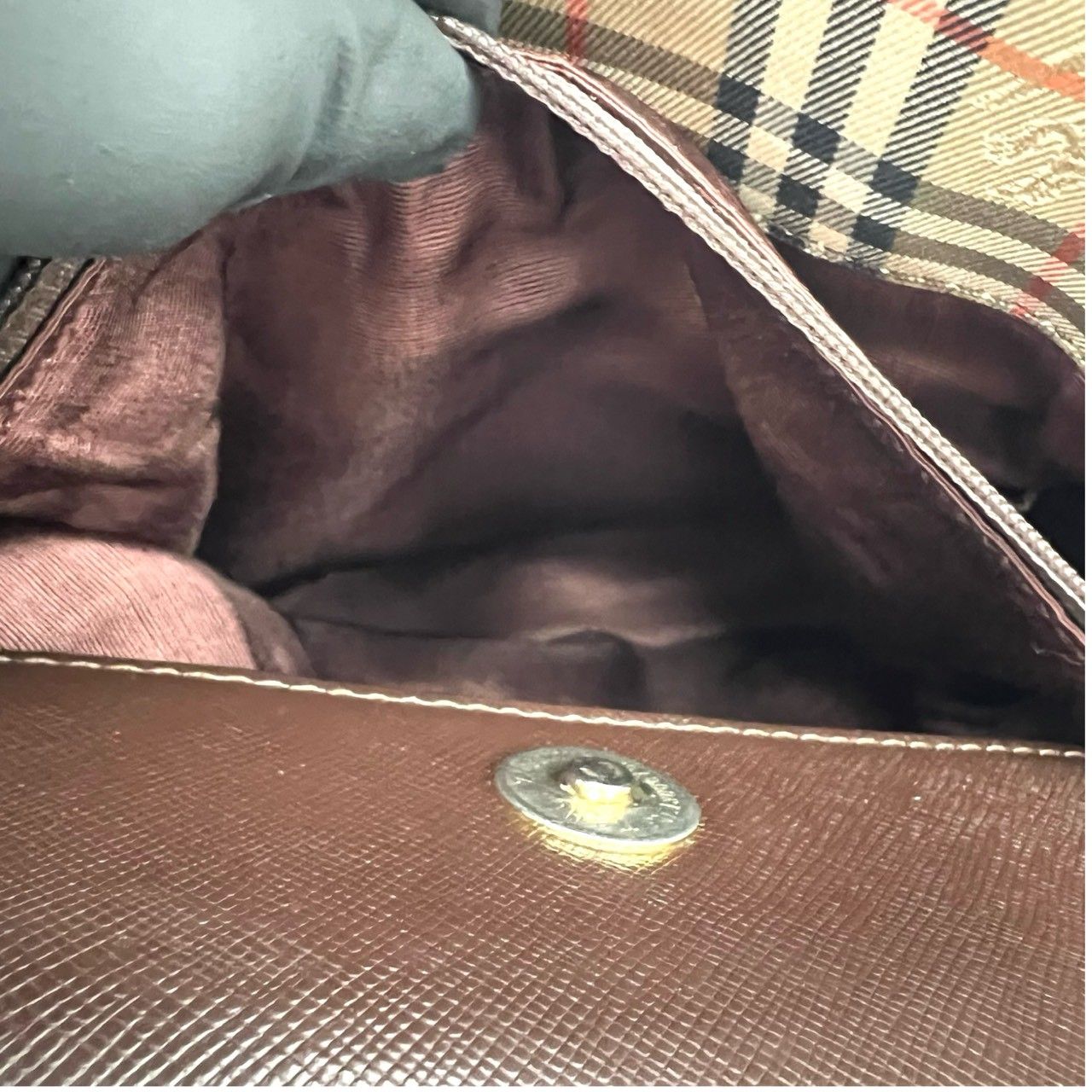 極 美品 BURBERRY バーバリー ノバチェック キャンバス レザー トート 