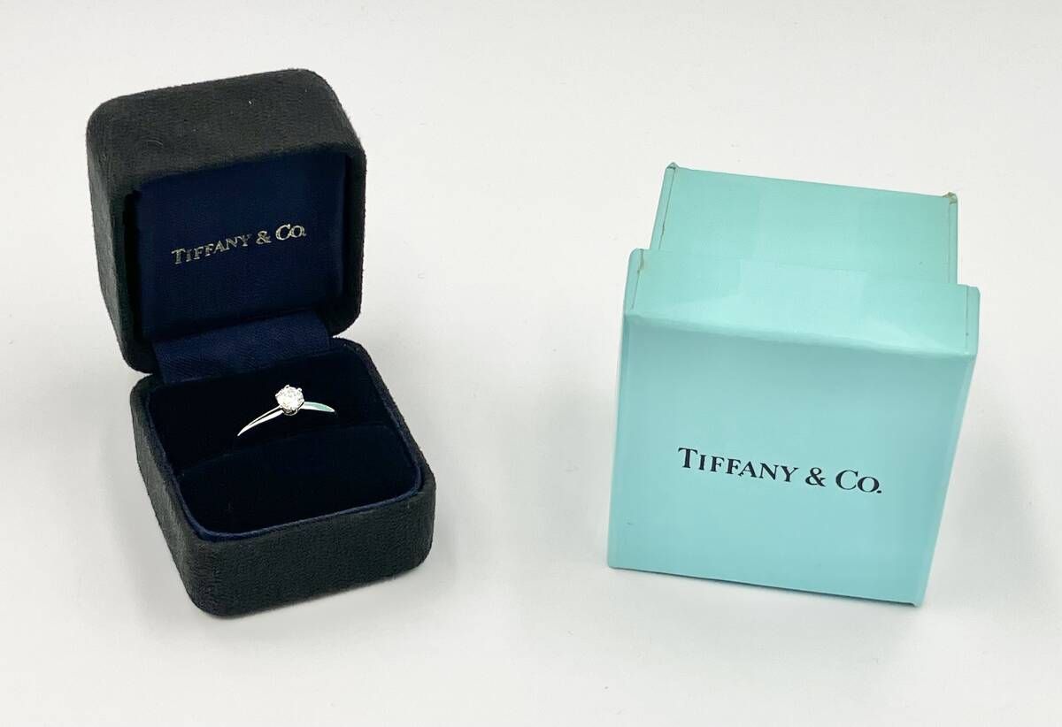 【大人気】TIFFANY＆Co. ティファニー Pt950 #10.5 総重量約3.0g PV刻印有り