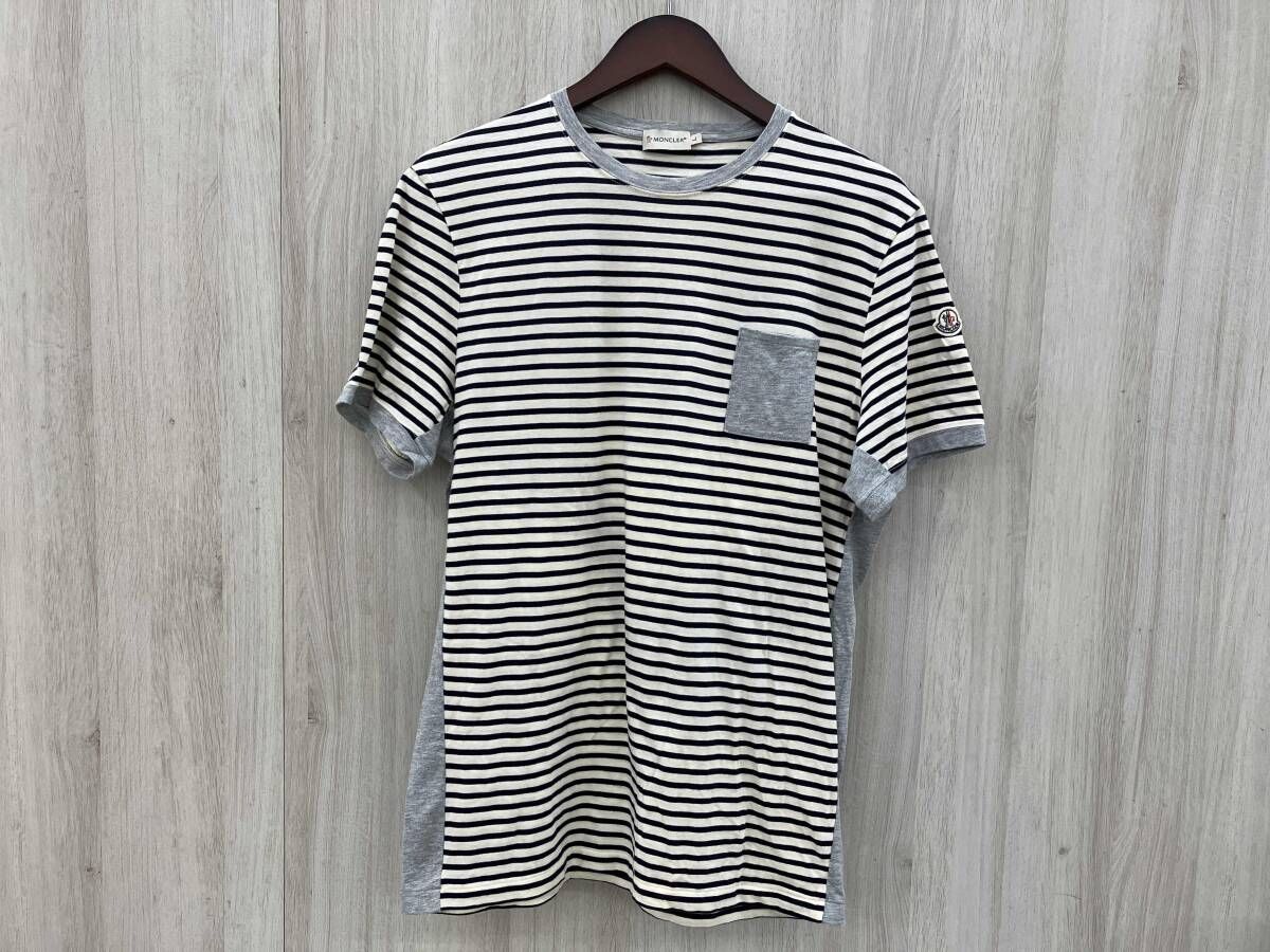 MONCLER 半袖Tシャツ Lサイズ 141-091-80042-00 ボーダー