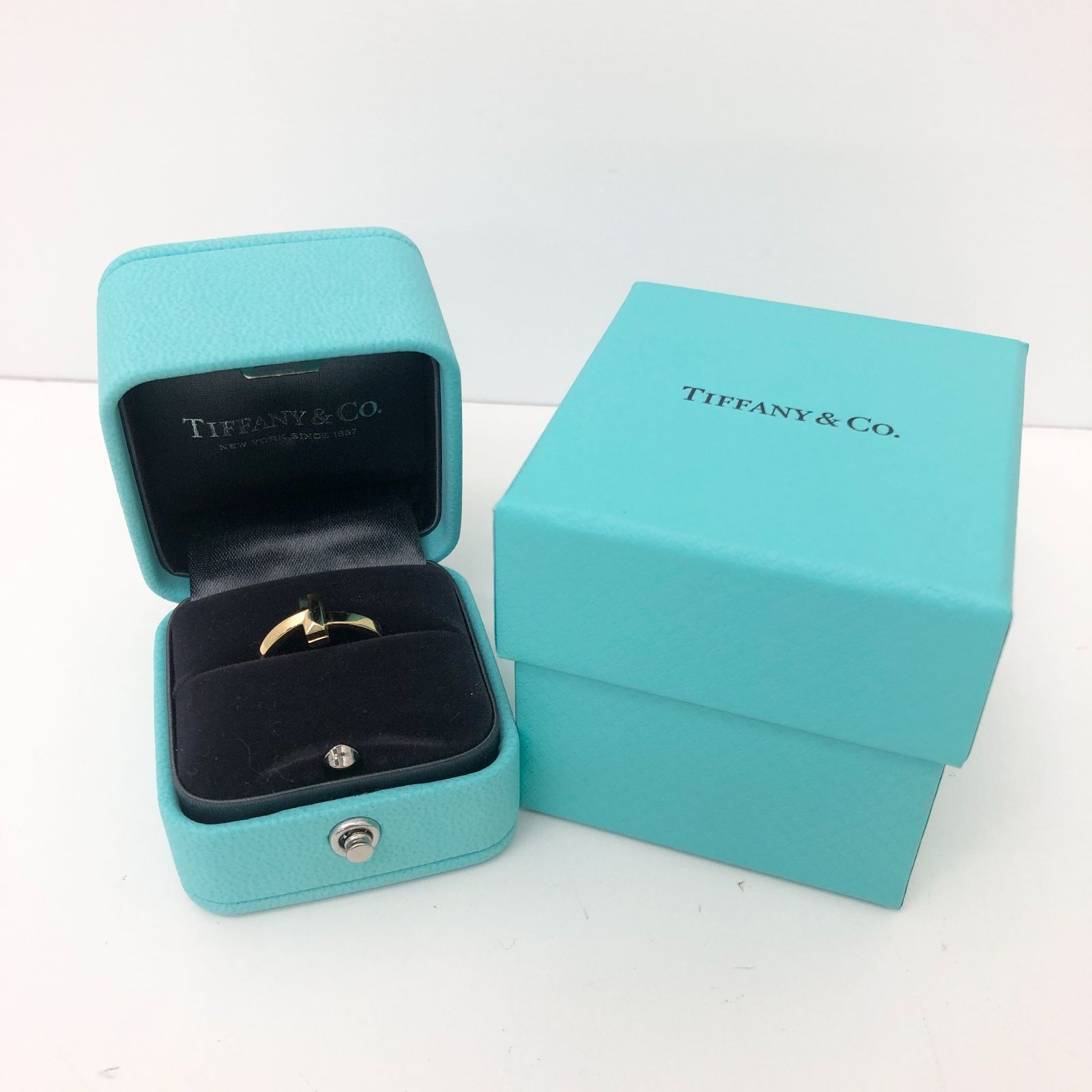Tiffany＆Co. ティファニー 750 YG Tワン ナロー リング イエロー 
