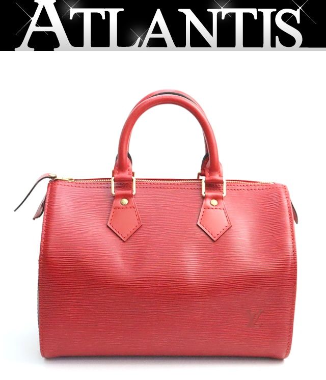 美品 ルイヴィトン Louis Vuitton スピーディ25 ミニボストンバッグ ハンドバッグ エピ カスティリアンレッド G金具 M43017 【74752】