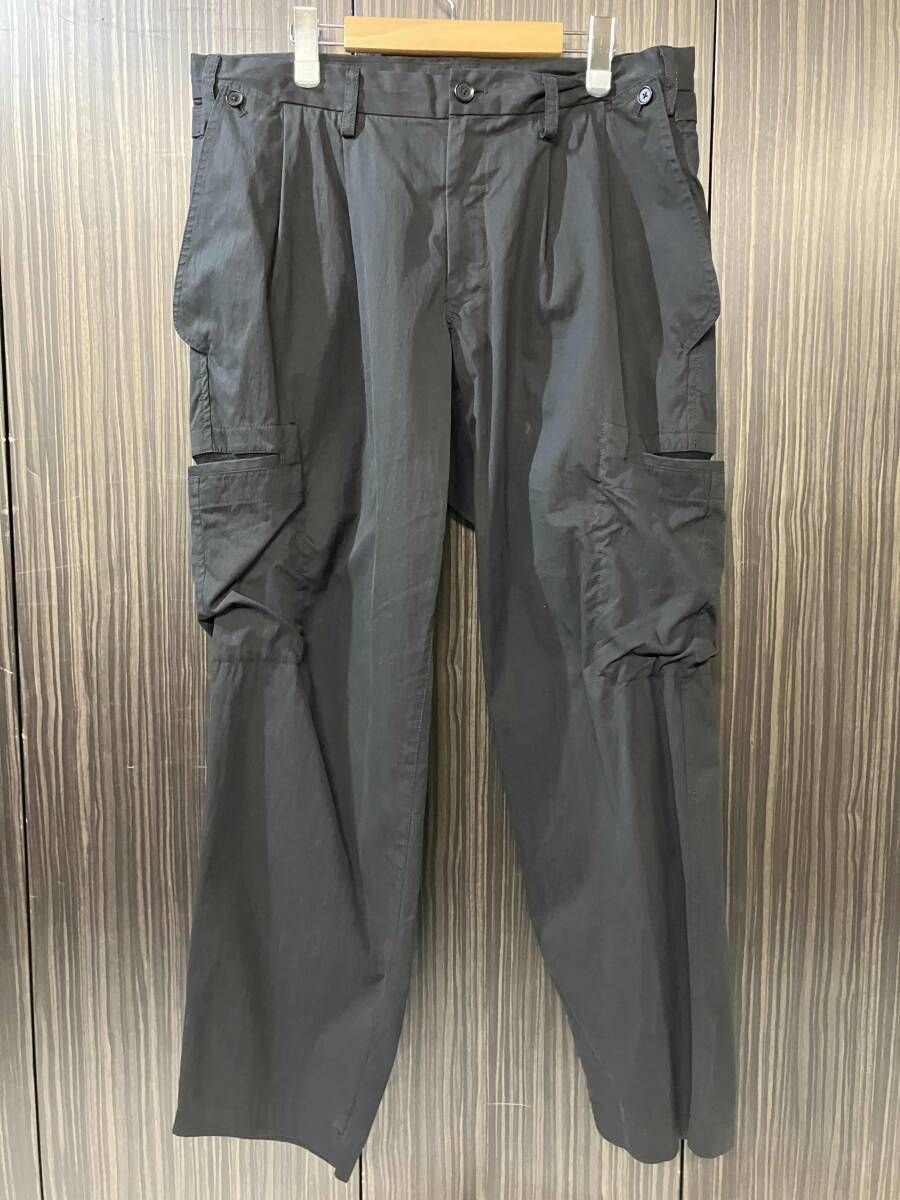 24aw GROUND Y cotton nylon cargo pants コットンナイロンカーゴパンツ　サイズ3 ブラック　グラウンドワイ　GO-P17-813