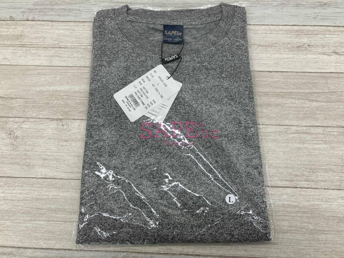 SAPEur／サプール／半袖Tシャツ／グレー／ARCHIVE SERIES MULTI CAMO HEAD／Lサイズ／メンズ／デニス・ロッドマン／ピンクロゴ
