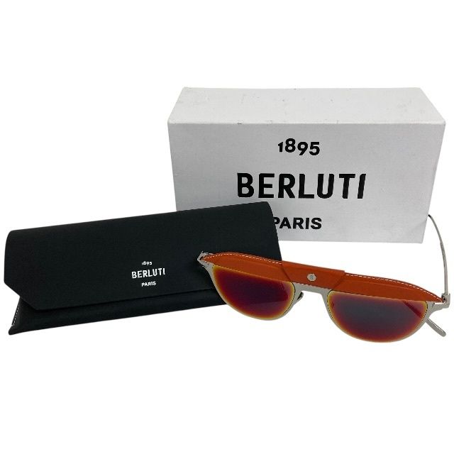 極美品/BERLUTI/ベルルッティ/サングラス/レザー/ケース付き/メンズ/RS1330