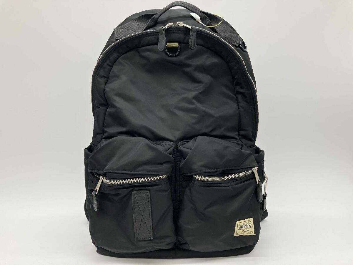 AVIREX FLIGHT NYLON BACKPACK アヴィレックス フライトナイロン バックパック リュック ブラック