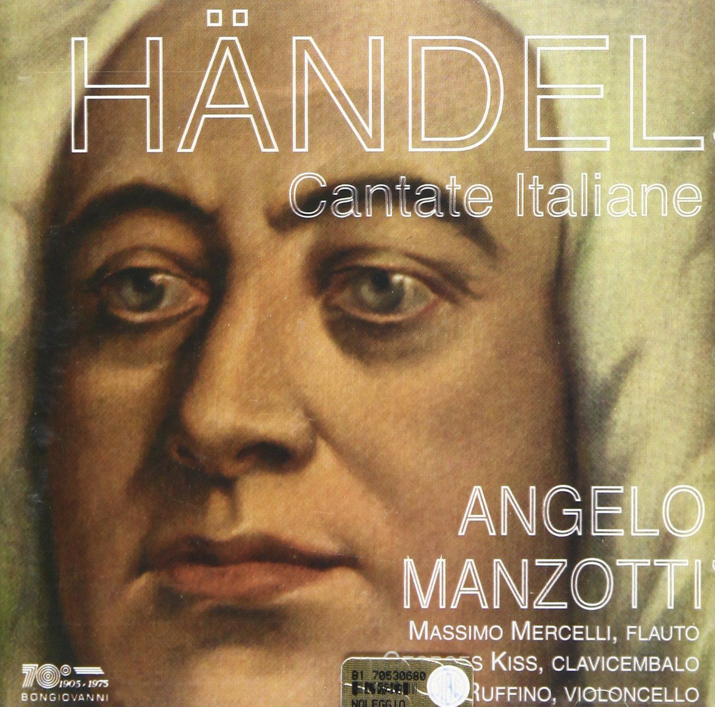 【CD】Angelo Manzotti - Handel: Italian Cantatas