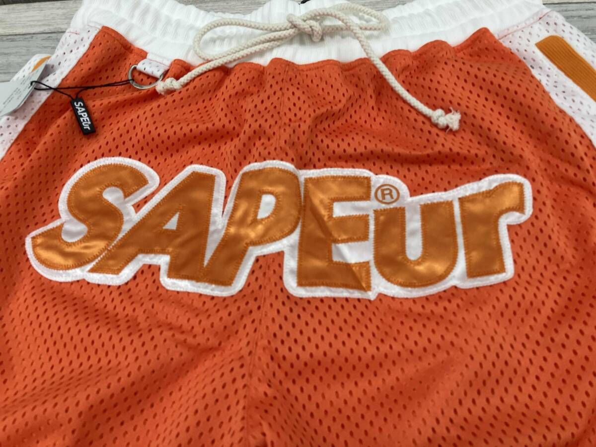 SAPEur サプール　メッシュ　レッド　バスケ SAPEUr／サプール／ハーフパンツ／バスケットボールショーツ／バスパン