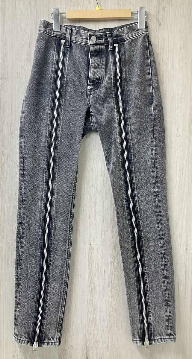 JOHN LAWRENCE SULLIVAN WASHED DENIM ZIP PANTS JLSW-48 ジョン ローレンス サリバン デニム ジップ パンツ ジーンズ XSサイズ ブラック