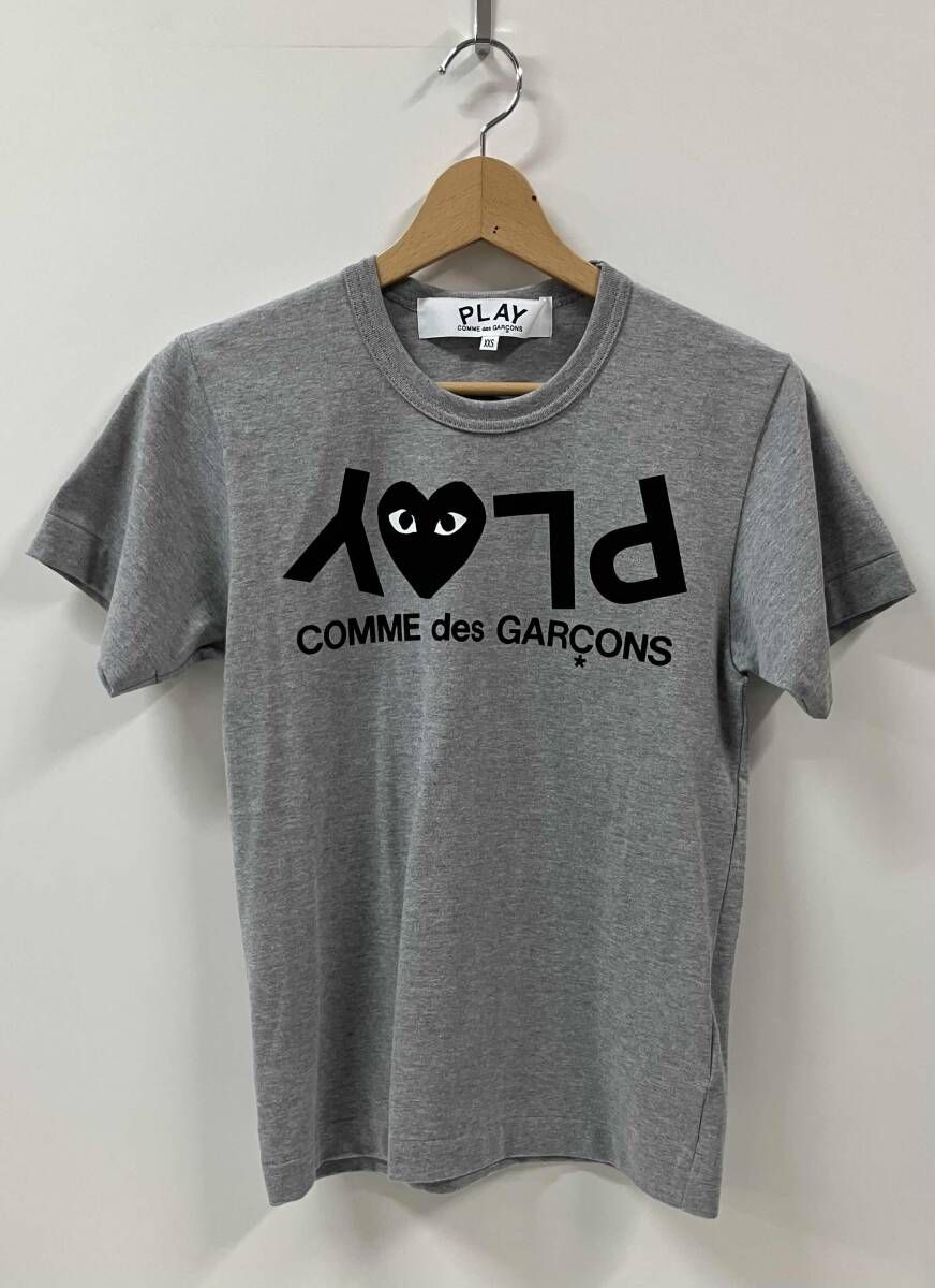 PLAY COMME des GARCONS プレイコムデギャルソン 半袖 Tシャツ・カットソー ax-t082 サイズXXS 日本製 綿100% グレー