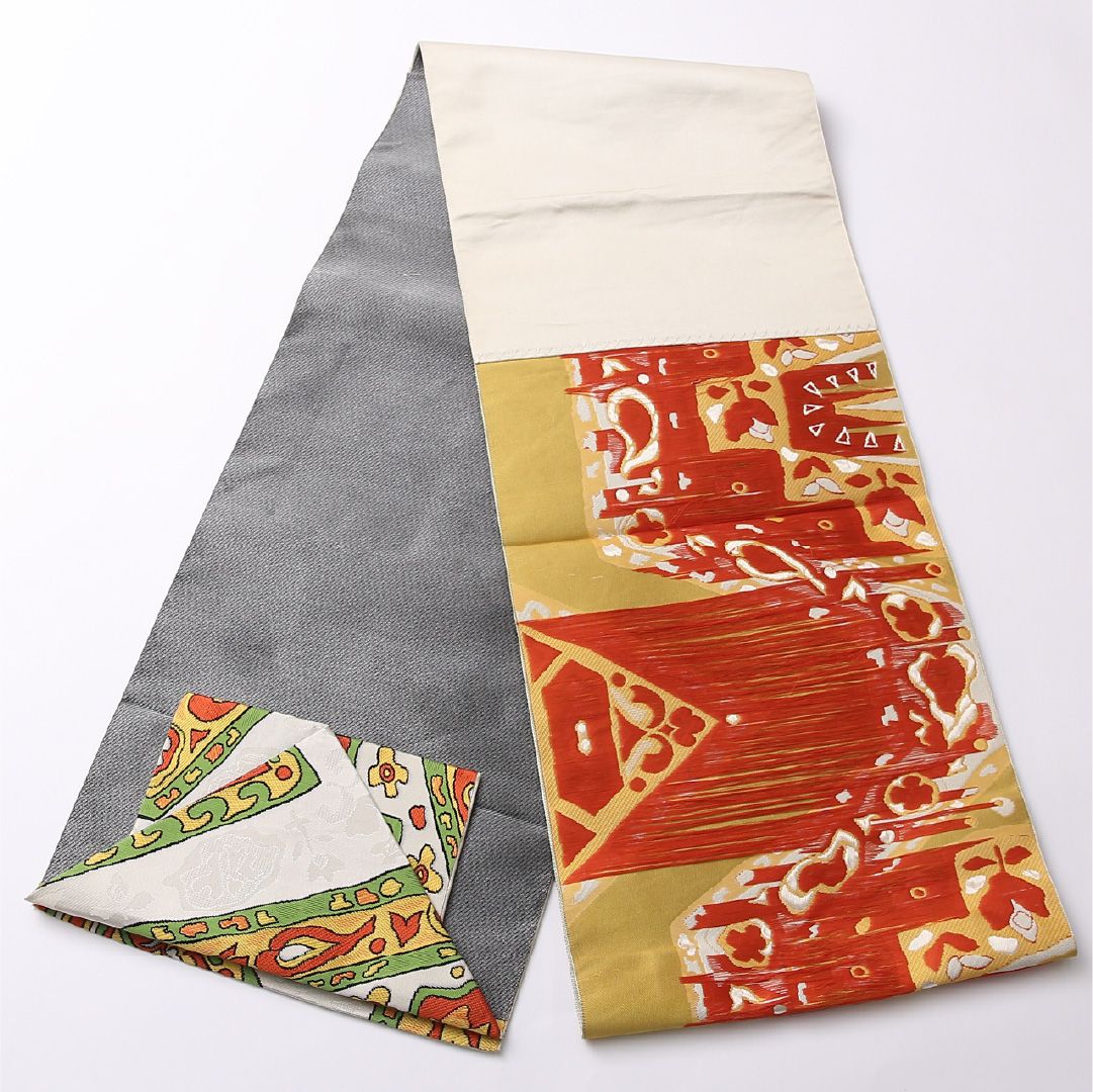 お買い得品!未使用品 八寸名古屋帯 (夏帯) Nランク 帯丈354cm 正絹 お買い得品!未使用品 八寸名古屋帯 (夏帯) Nランク 帯丈354cm 正絹