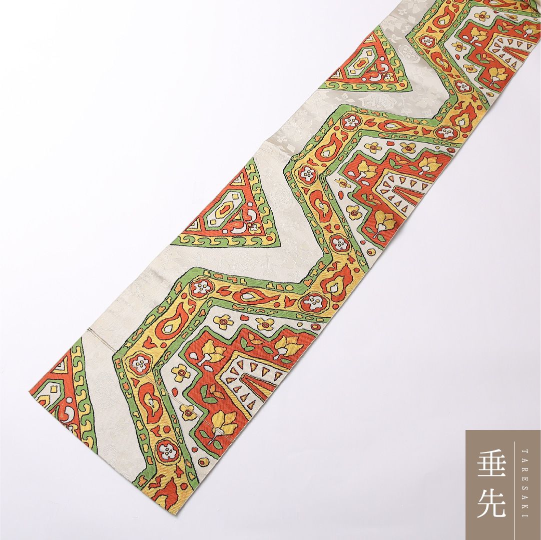 お買い得品！未使用品 八寸名古屋帯 （夏帯） Nランク 帯丈354cm 正絹