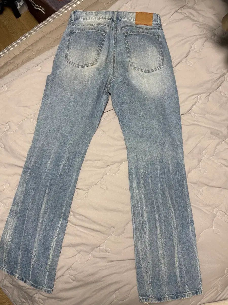メンズ LMOOD エルムード あきら フレア デニム ヴィンテージ ブルー 48