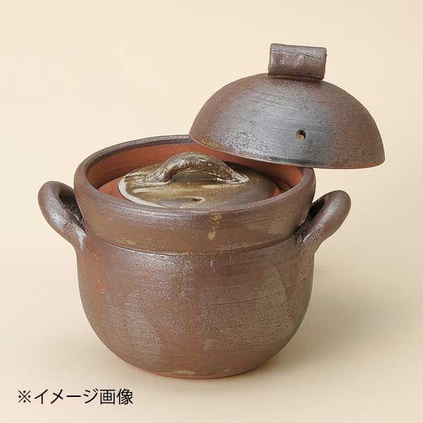 【新品】南蛮黒吹ご飯鍋2合炊(中蓋付)(萬古焼)