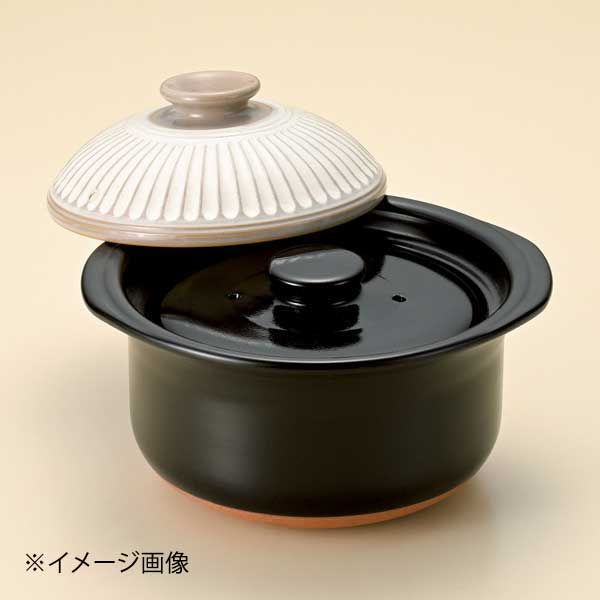 【新品】銀峯菊花粉引ご飯鍋3合炊(中蓋付)(萬古焼)