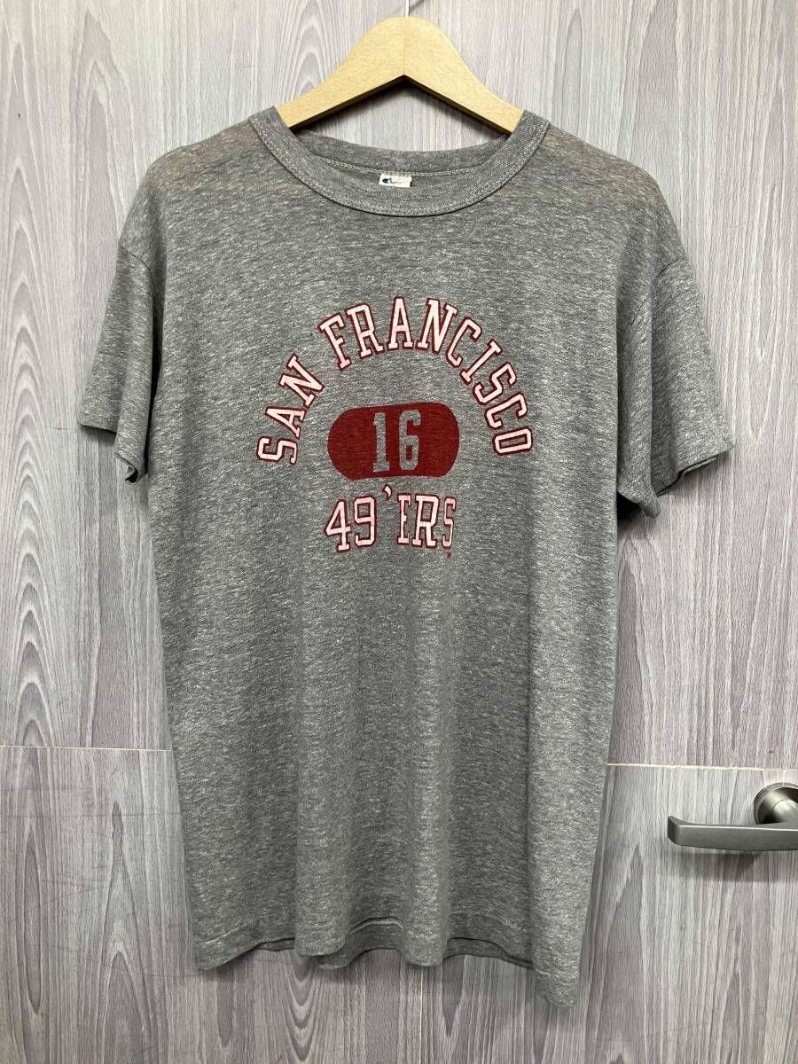Champion / チャンピオン フットボール TEE 半袖Tシャツ グレー サイズ L