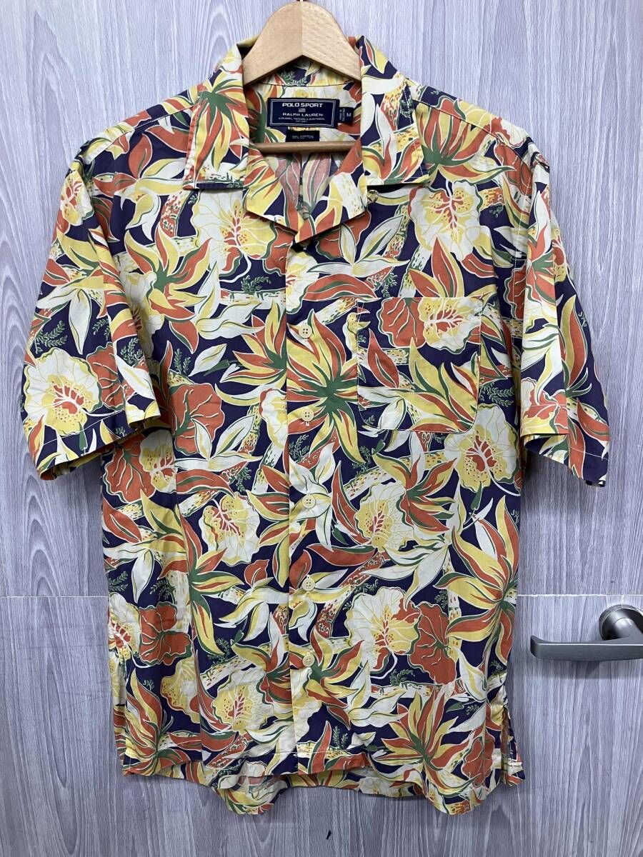 POLO SPORT RALPH LAUREN / ポロスポーツ ラルフローレン 半袖シャツ カラーシャツ イエロー系 サイズM
