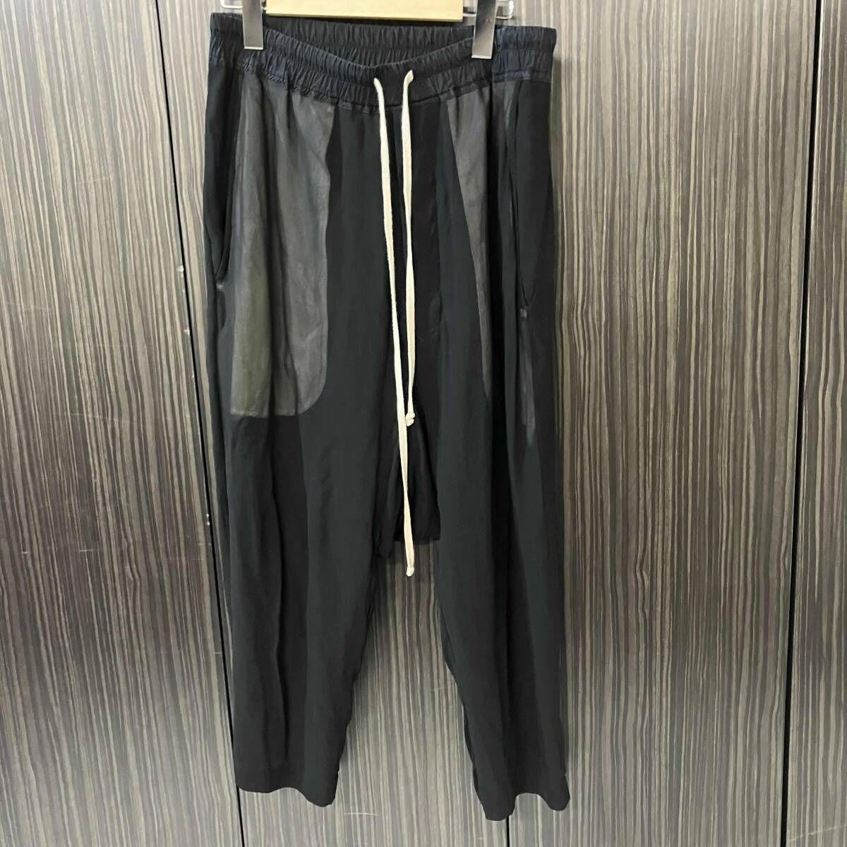17ss Rick Owens ドローストリングサルエルパンツ　ブラック　リックオーウェンス