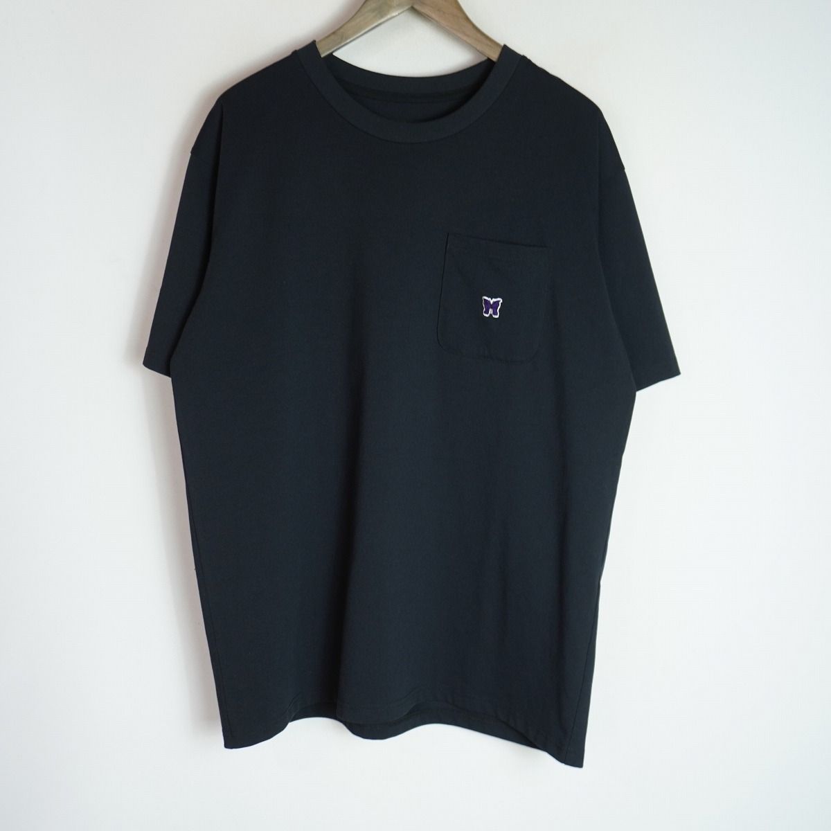 美品 24SS Needles ニードルズ ニードルス S/S Crew Neck Tee - Poly Jersey ポリジャージー 半袖 Tシャツ カットソー OT262 黒 M 1210P♪