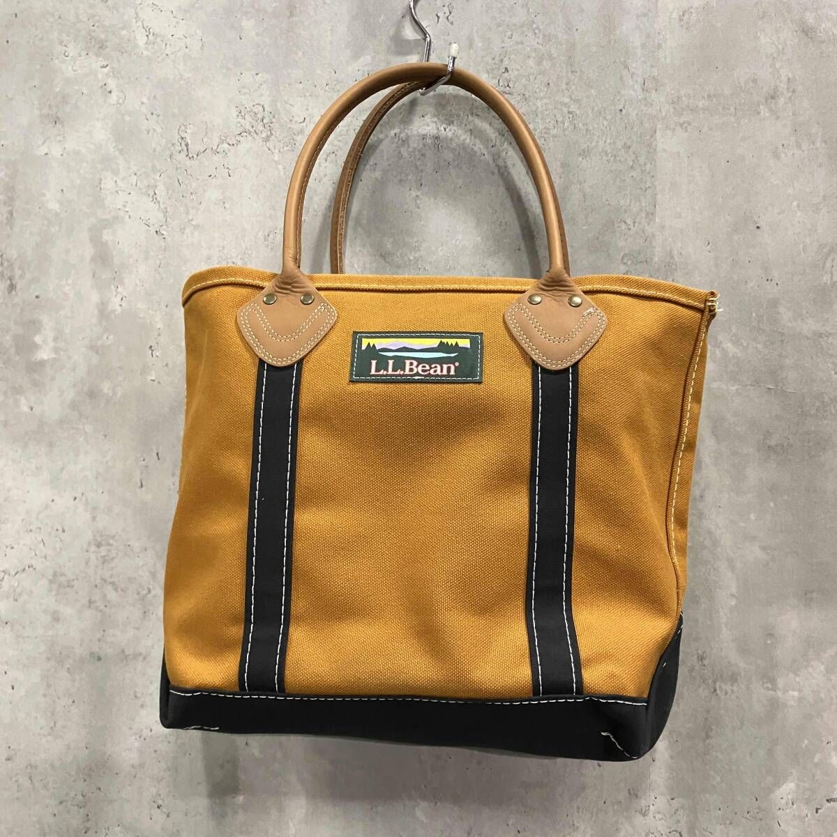 L.L.Bean LEATHER HANDLE KATAHDIN BOAT TOTE size M エルエルビーン