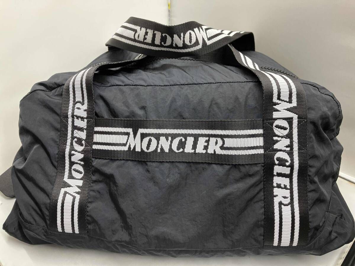 ボストンバッグ ブラック MONCLER モンクレール ロゴストラップ 2WAY ボストンバッグ Nivelle MC7A70000025C9 ブラック ハンド ショルダー