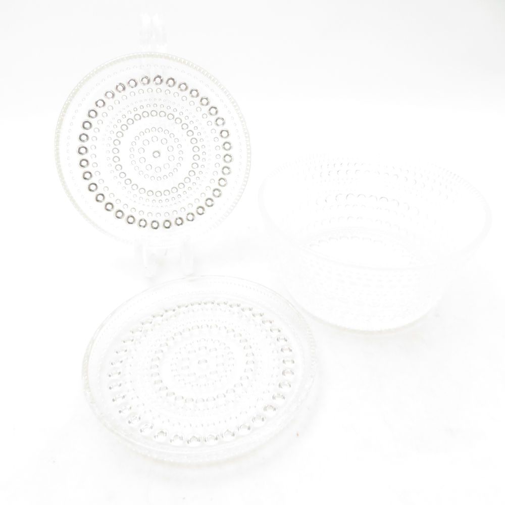 美品 iittala イッタラ カステヘルミ クリア 小皿 ボウル 2枚 セット