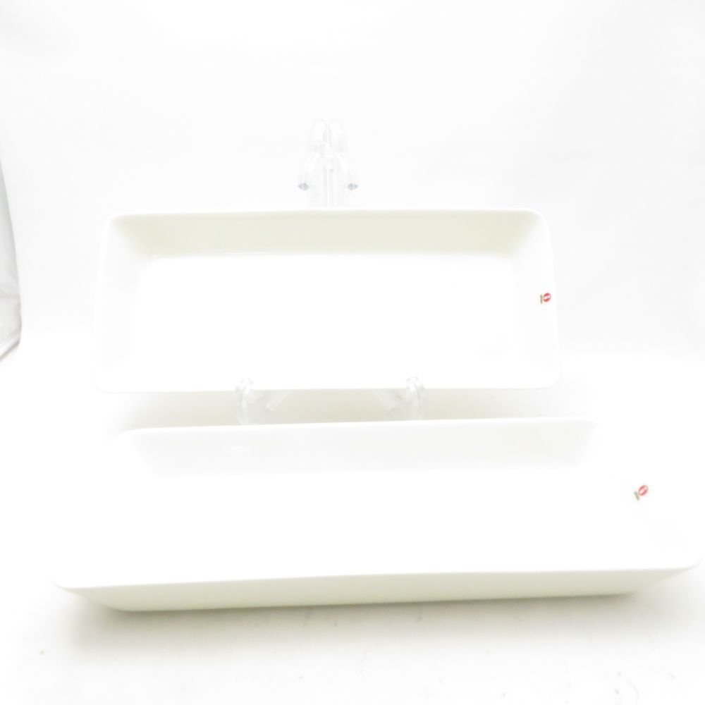 美品 iittala イッタラ ティーマ ロングプレート 2枚 16×37cm プラター 長皿 北欧 フィンランド SU14190B3