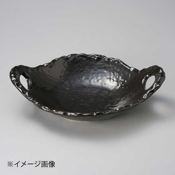 【新品】黒8号変形陶板(萬古焼)