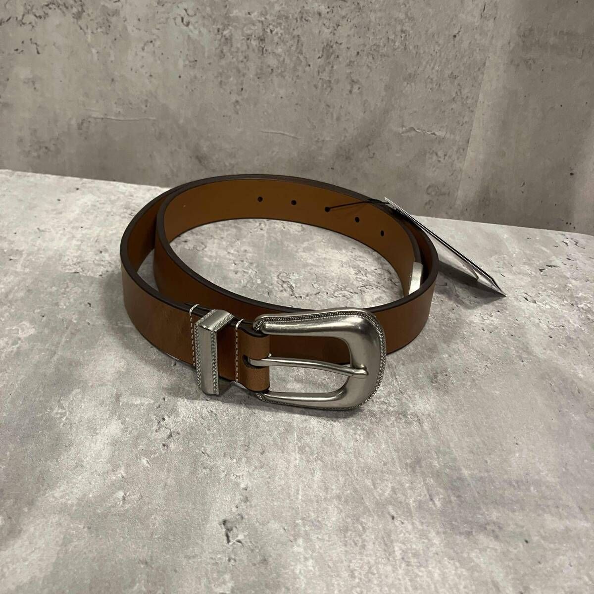 POLO RALPH LAUREN レザーウエスタンベルト ブラウン ポロラルフローレン