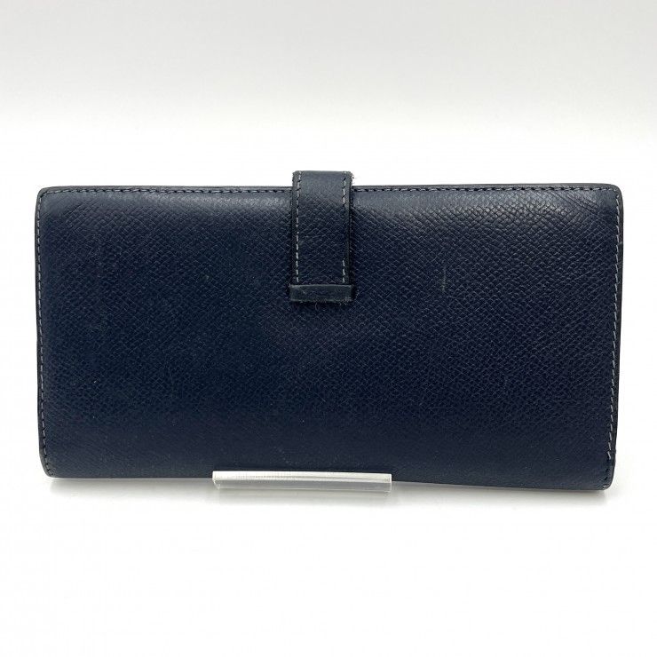 HERMES（エルメス）ベアンクラシック 長財布 ヴォーエプソン ネイビー 