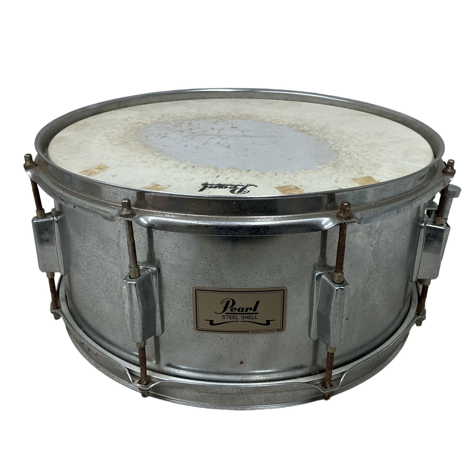 Pearl スネア STEEL SHELL シルバー パール ドラム 打楽器 スネア