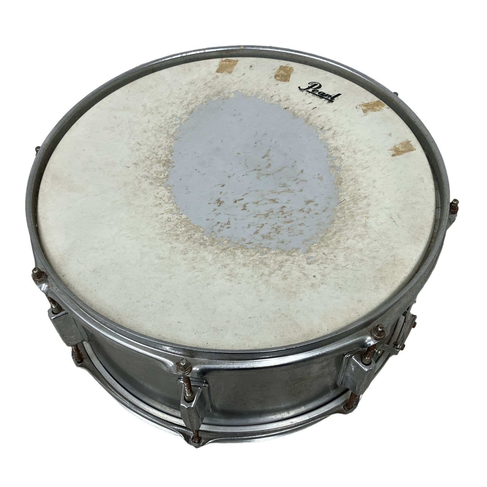 Pearl スネア STEEL SHELL シルバー パール ドラム 打楽器 スネアドラム 楽器 ジャンク M11260349