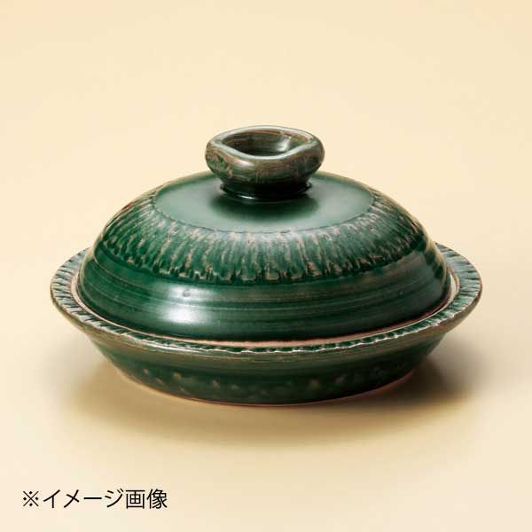 【新品】織部(手造り)7.5号丸鍋(萬古焼)