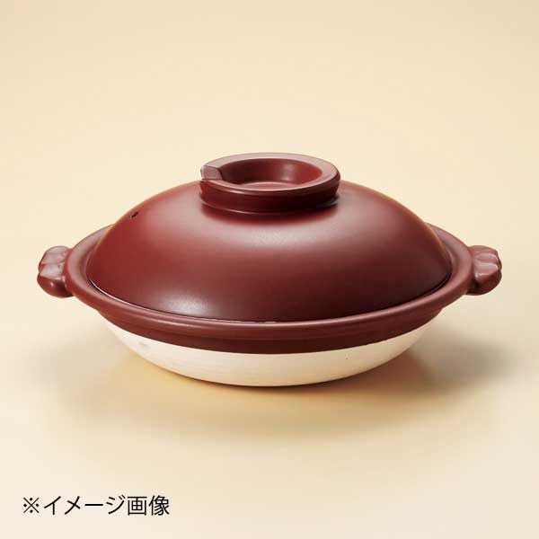 ✳️未使用✳️【萬古焼すっぽん鍋・赤鉄】10 号サイズ 新品】鉄赤10号スッポン鍋(萬古焼) - メルカリ