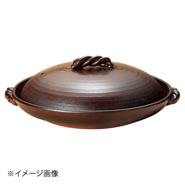 【新品】灰釉8号蓋付陶板(萬古焼)